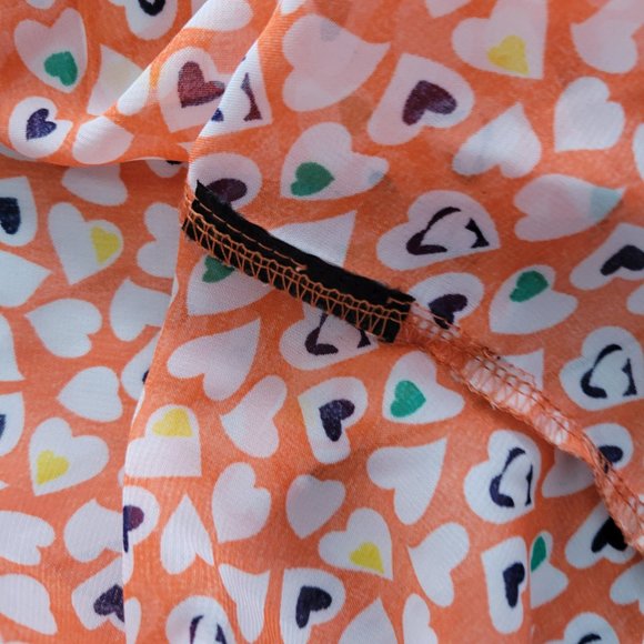 Overlayer orange shirt with hearts print - Picture 5 of 5